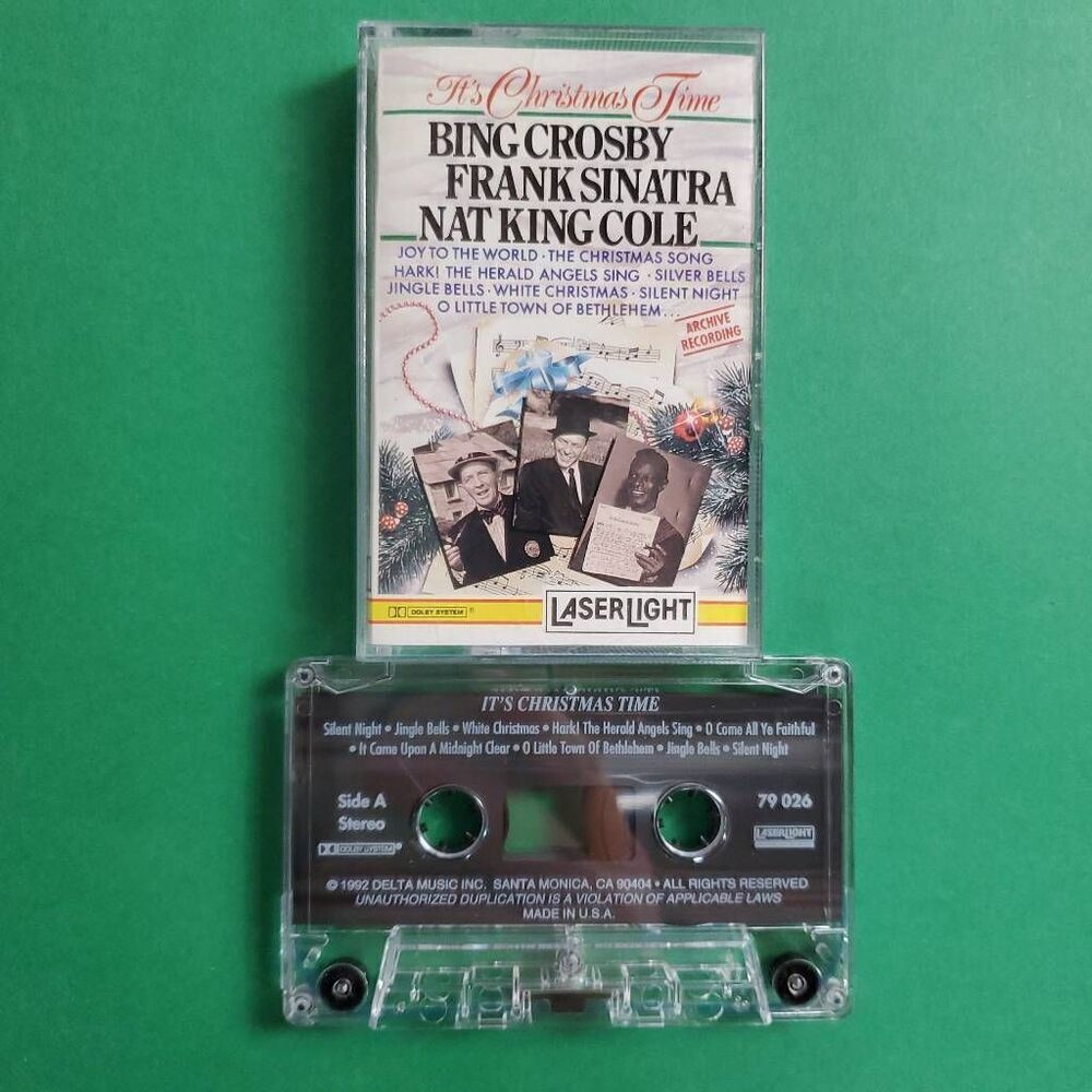 Bing Crosby Frank Sinatra Nat King Cole Christmas Cassette